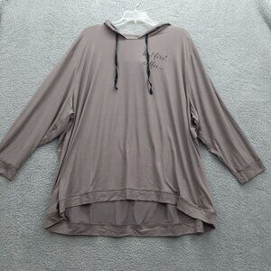 AnyBody Womens Size 5X  2 piece lounge wear Mocha But First Coffee Cozy Stretch